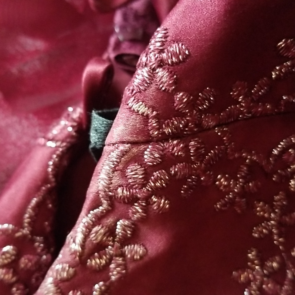 Poly USA Womens Burgundy Full Length Gown Size M - Picture 9 of 9